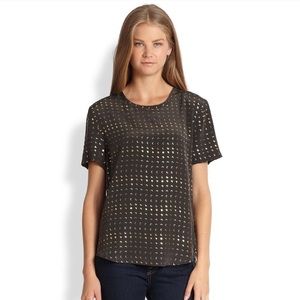 Equipment- gold foil moon blouse - S